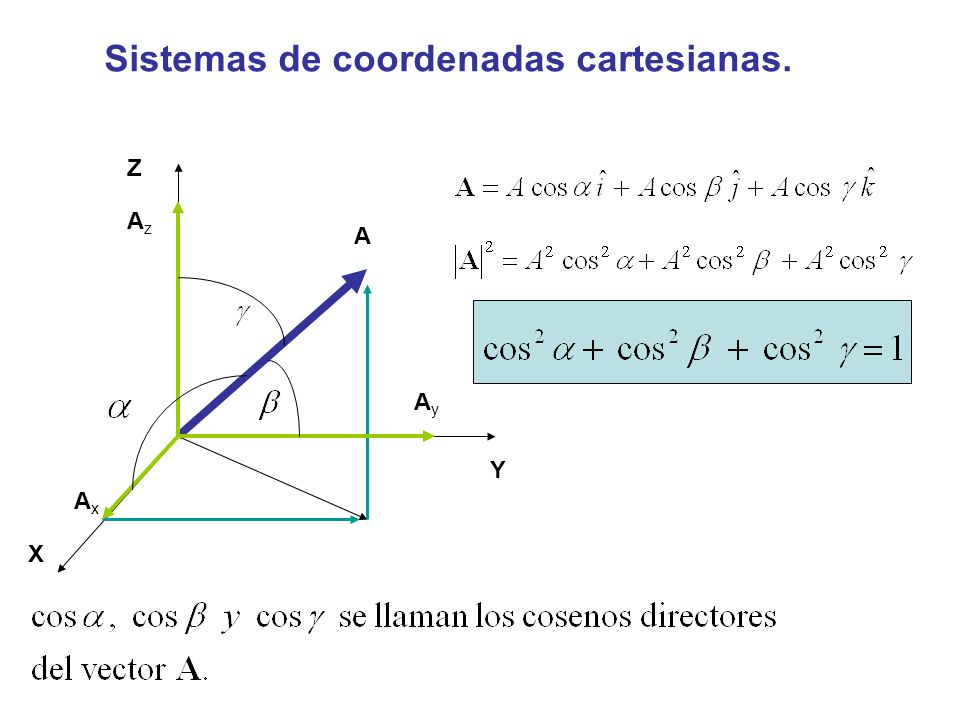 Sistemas de coordenadas cartesianas.