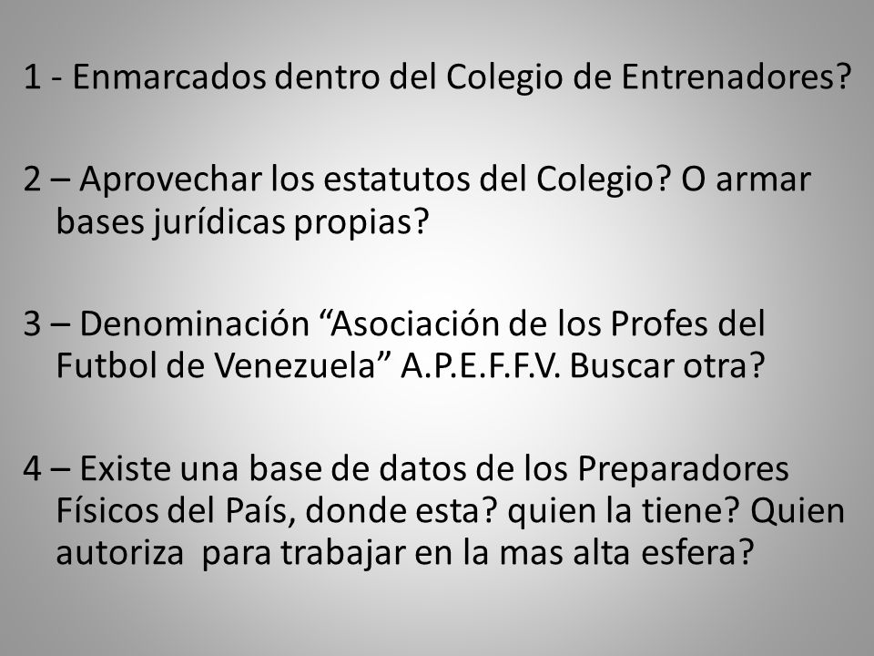 1 - Enmarcados dentro del Colegio de Entrenadores