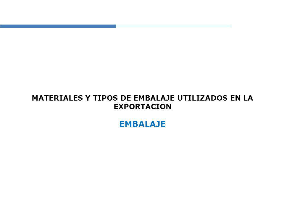 MATERIALES Y TIPOS DE EMBALAJE UTILIZADOS EN LA EXPORTACION