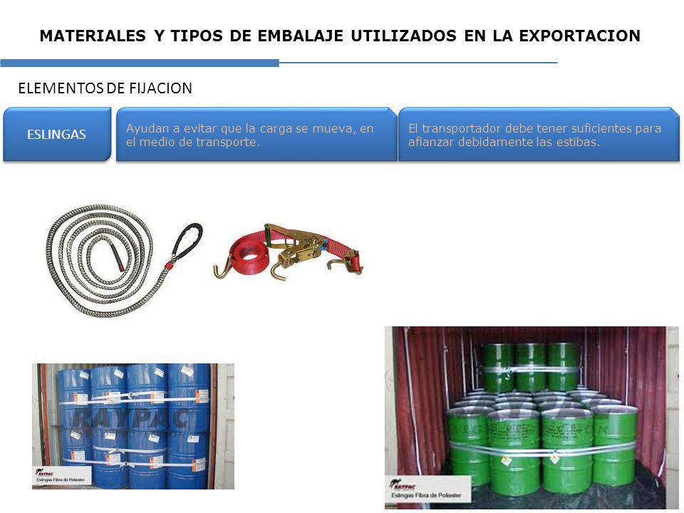 MATERIALES Y TIPOS DE EMBALAJE UTILIZADOS EN LA EXPORTACION