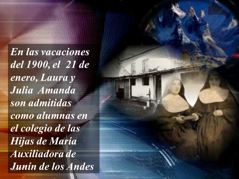 En las vacaciones del 1900, el 21 de enero, Laura y Julia Amanda