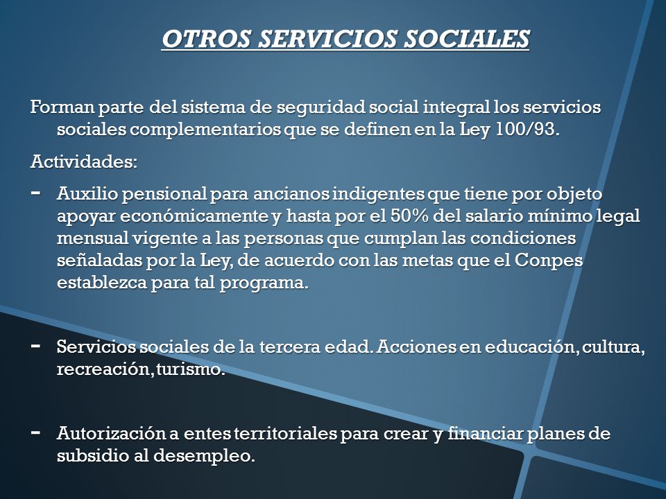OTROS SERVICIOS SOCIALES