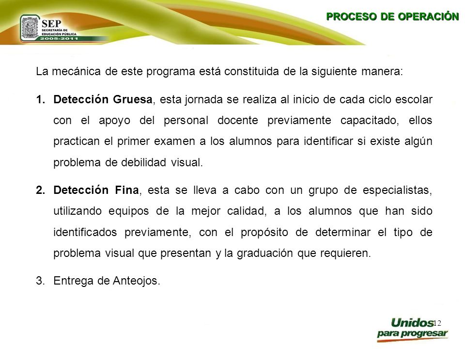 La mecánica de este programa está constituida de la siguiente manera: