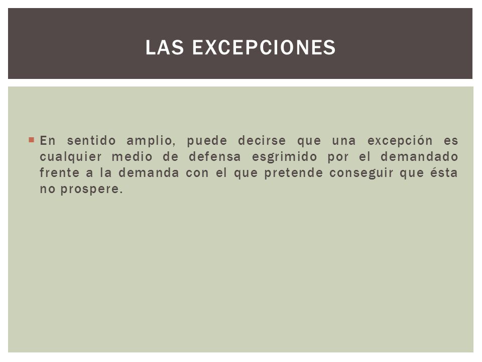 Las excepciones