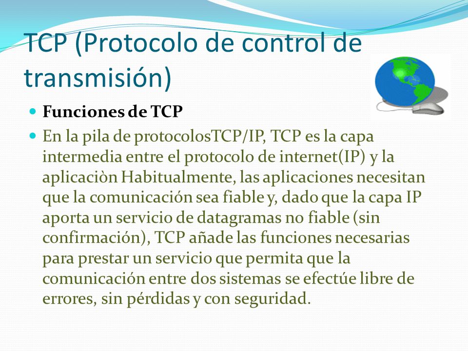 TCP (Protocolo de control de transmisión)