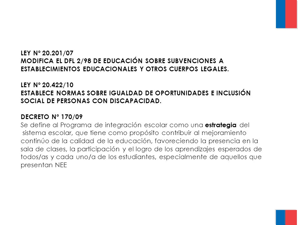 LEY Nº /07 MODIFICA EL DFL 2/98 DE EDUCACIÓN SOBRE SUBVENCIONES A ESTABLECIMIENTOS EDUCACIONALES Y OTROS CUERPOS LEGALES.