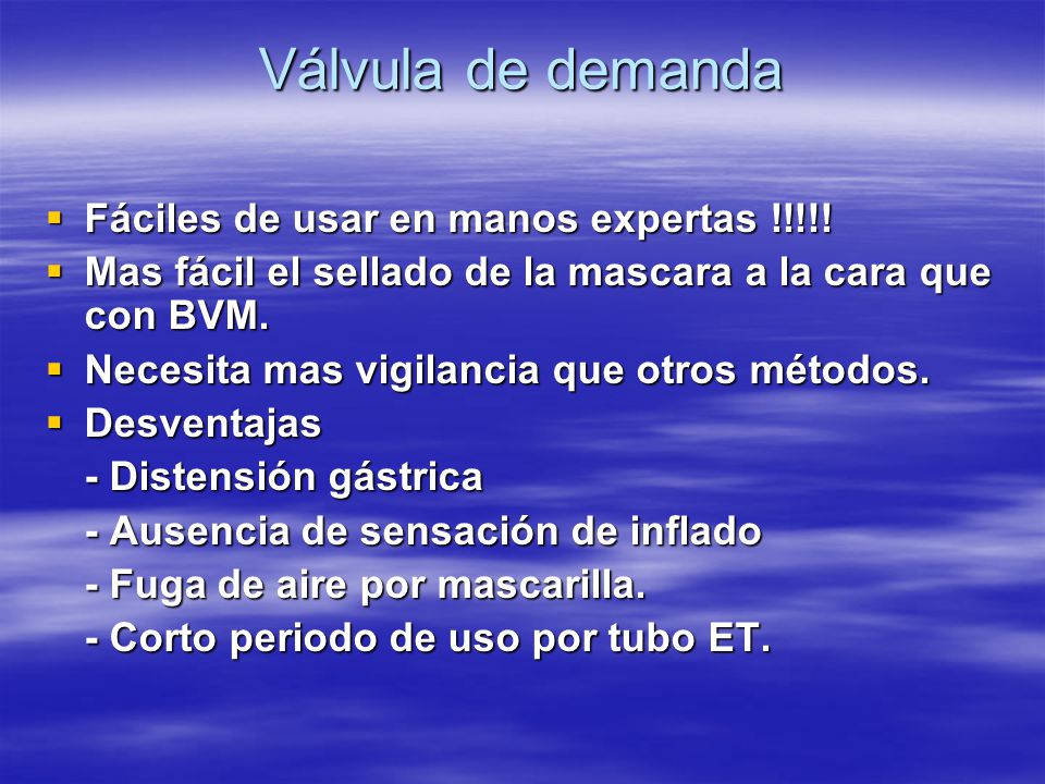 Válvula de demanda Fáciles de usar en manos expertas !!!!!