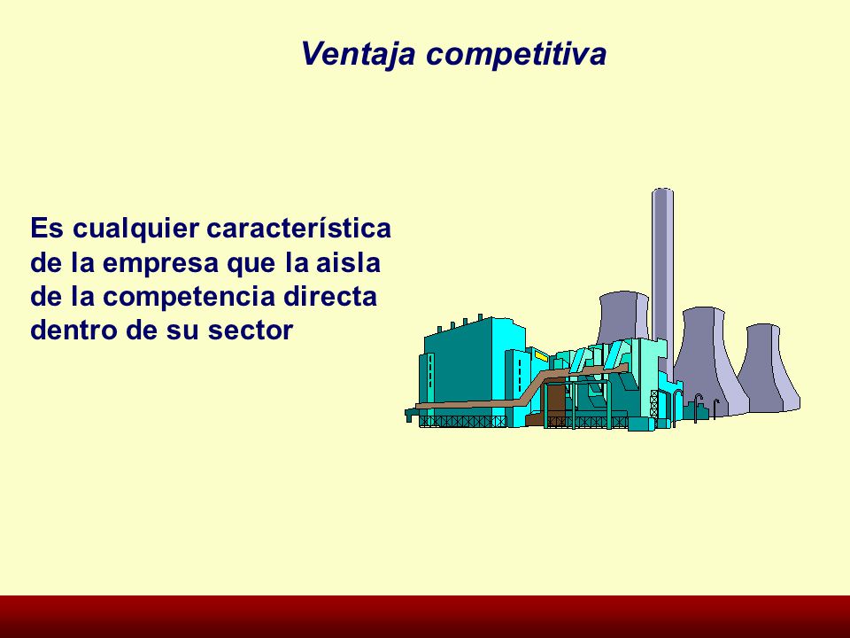 Ventaja competitiva Es cualquier característica de la empresa que la aisla de la competencia directa dentro de su sector.