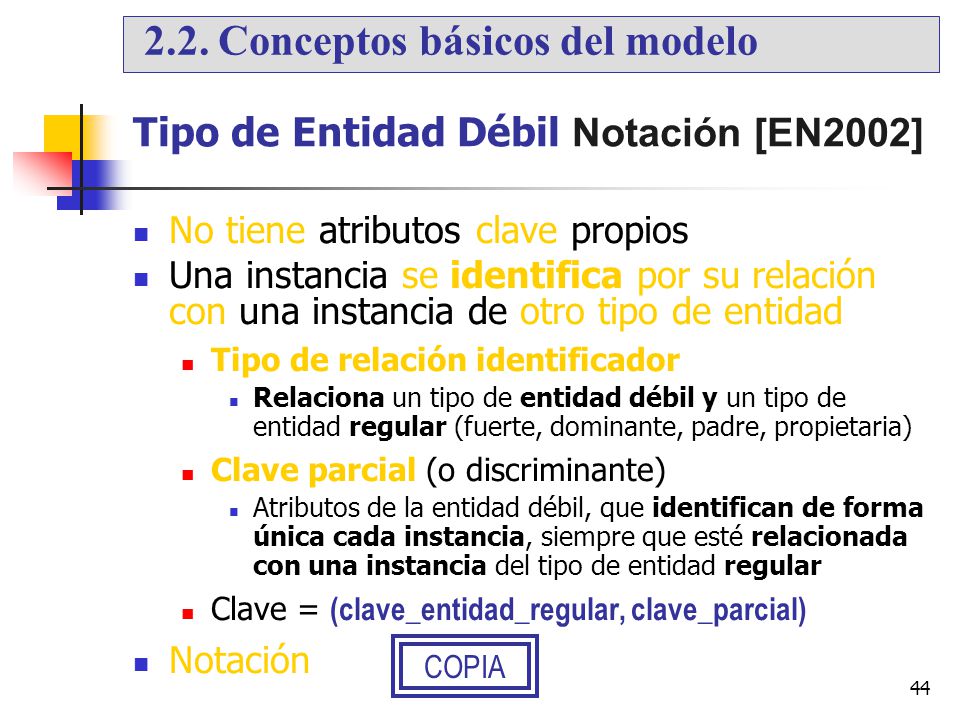 Tipo de Entidad Débil Notación [EN2002]