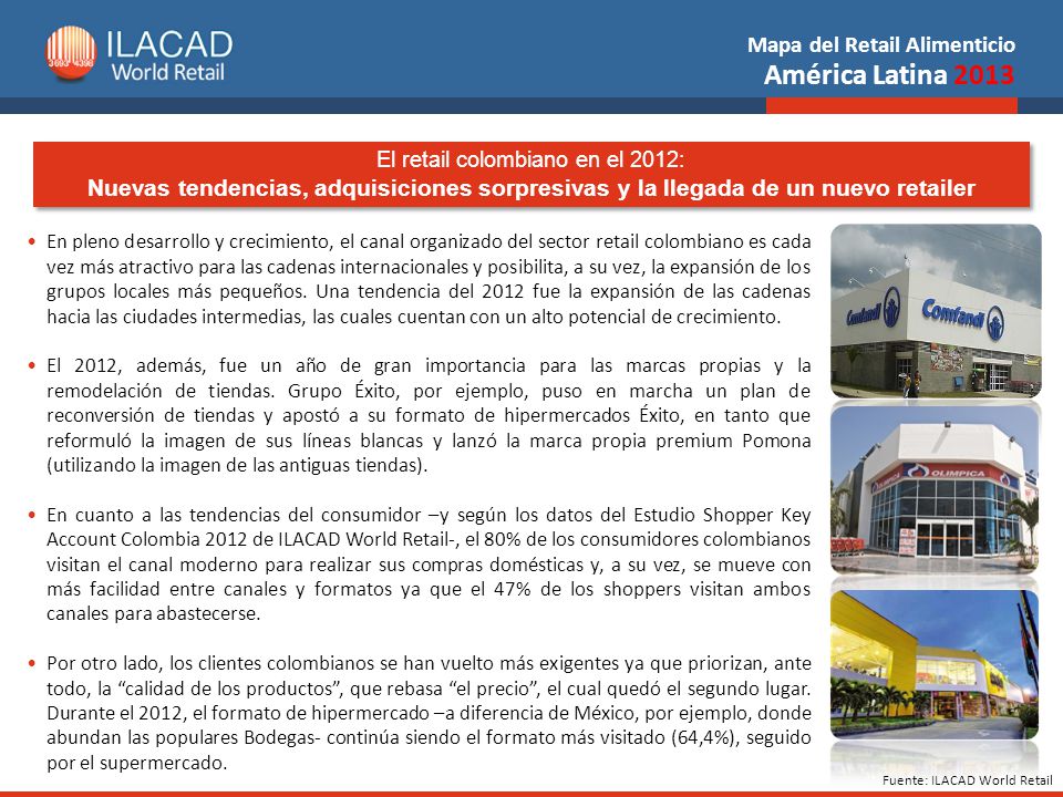 El retail colombiano en el 2012: Nuevas tendencias, adquisiciones sorpresivas y la llegada de un nuevo retailer