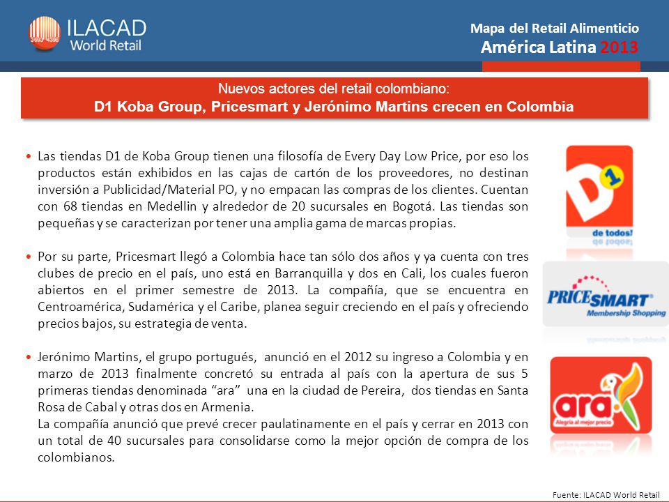 Nuevos actores del retail colombiano: D1 Koba Group, Pricesmart y Jerónimo Martins crecen en Colombia