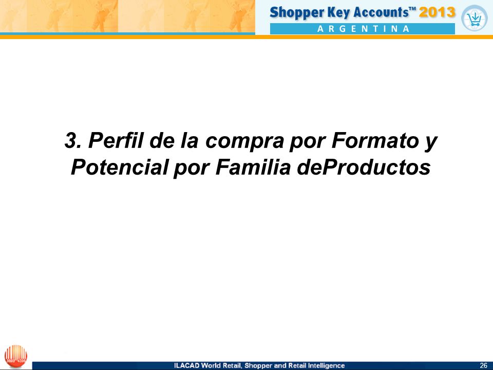 3. Perfil de la compra por Formato y Potencial por Familia deProductos