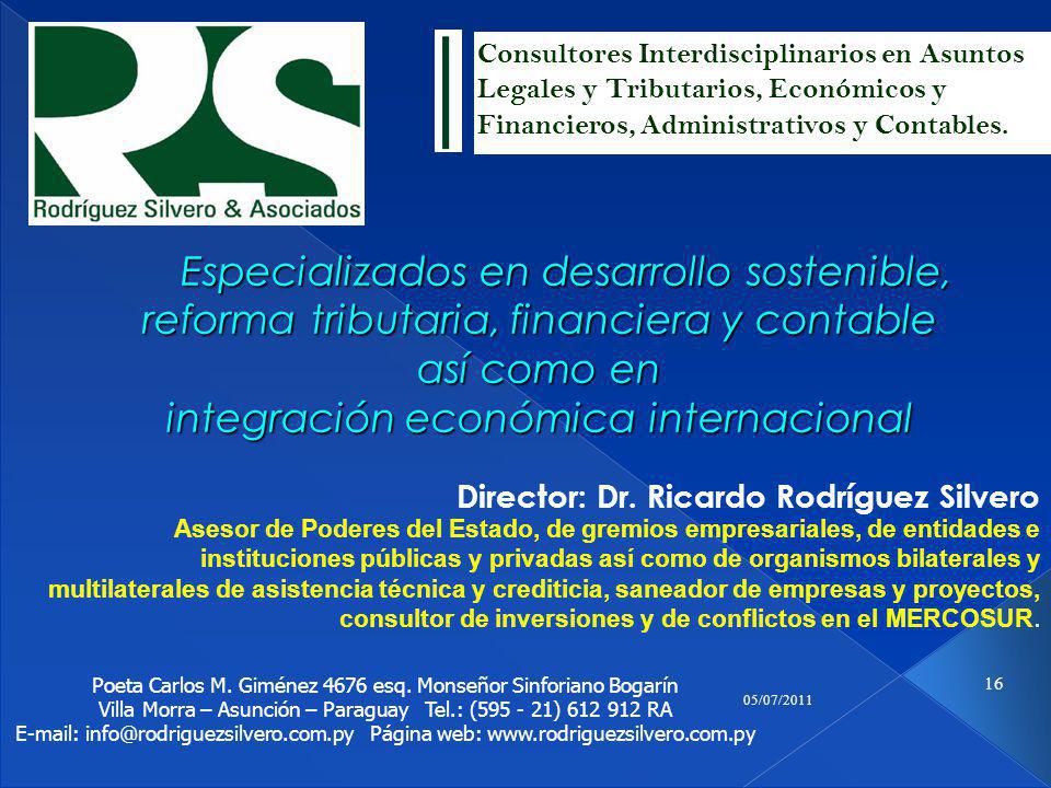 Consultores Interdisciplinarios en Asuntos Legales y Tributarios, Económicos y Financieros, Administrativos y Contables.