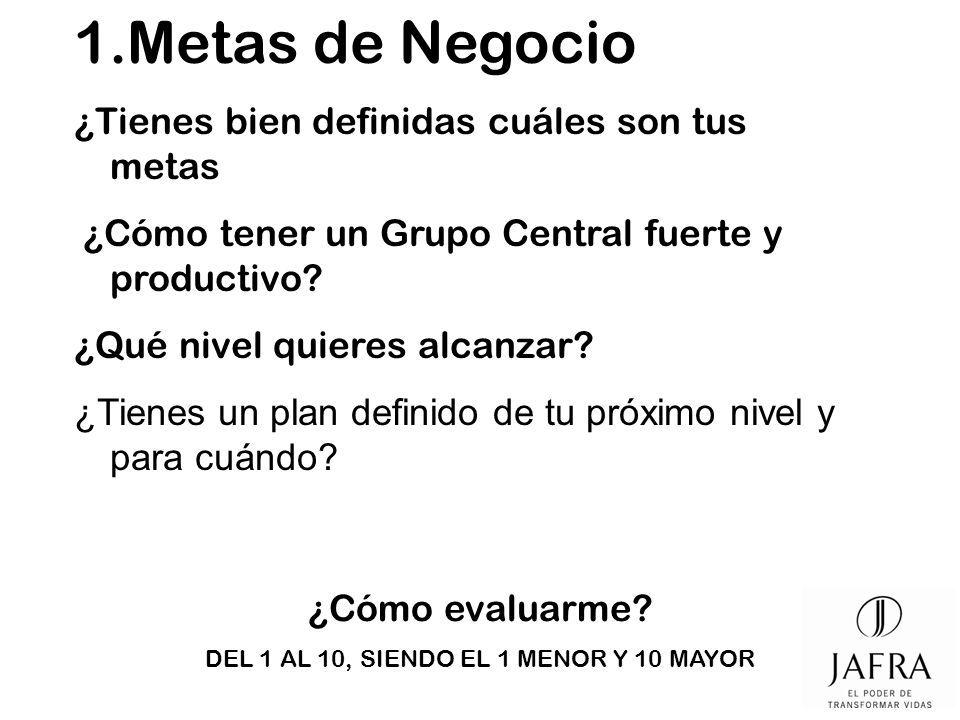 DEL 1 AL 10, SIENDO EL 1 MENOR Y 10 MAYOR