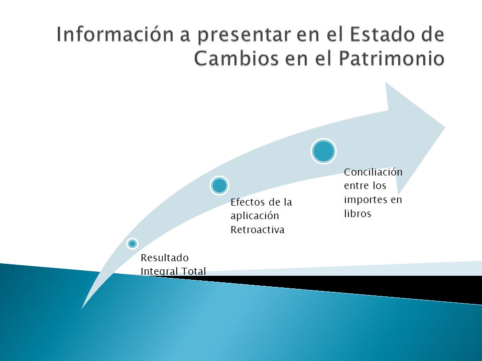 Información a presentar en el Estado de Cambios en el Patrimonio