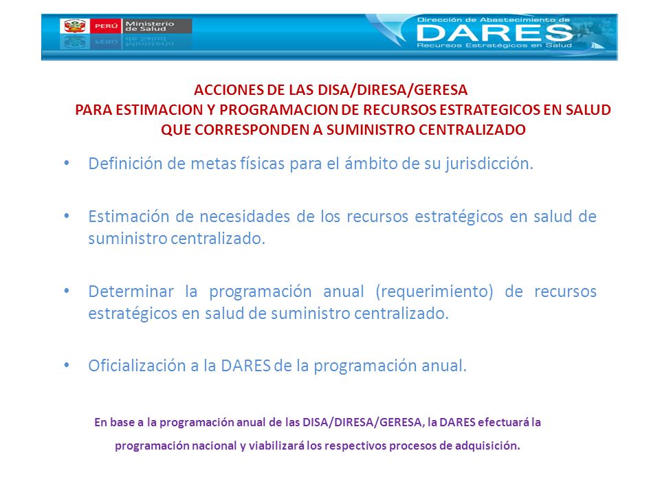 Definición de metas físicas para el ámbito de su jurisdicción.