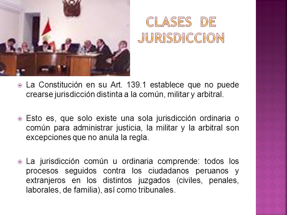 CLASES DE JURISDICCION