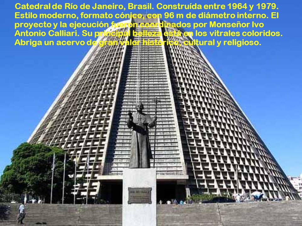 Catedral de Río de Janeiro, Brasil. Construída entre 1964 y 1979