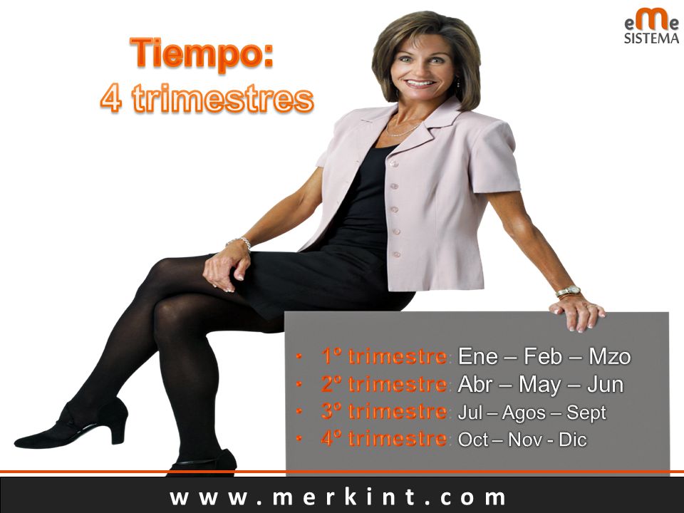 Tiempo: 4 trimestres   1º trimestre: Ene – Feb – Mzo