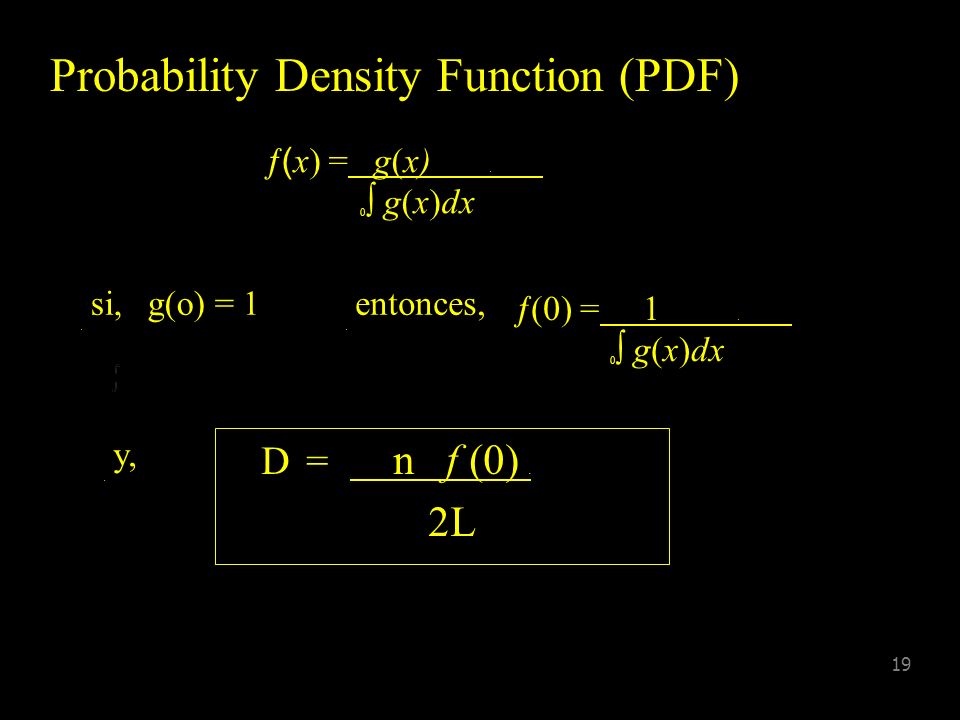Probability Density Function (PDF)