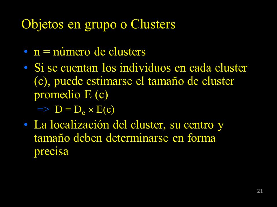Objetos en grupo o Clusters