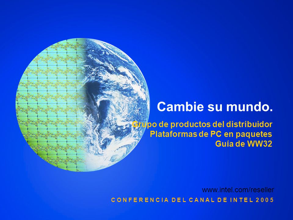 Grupo de productos del distribuidor Plataformas de PC en paquetes Guía de WW32