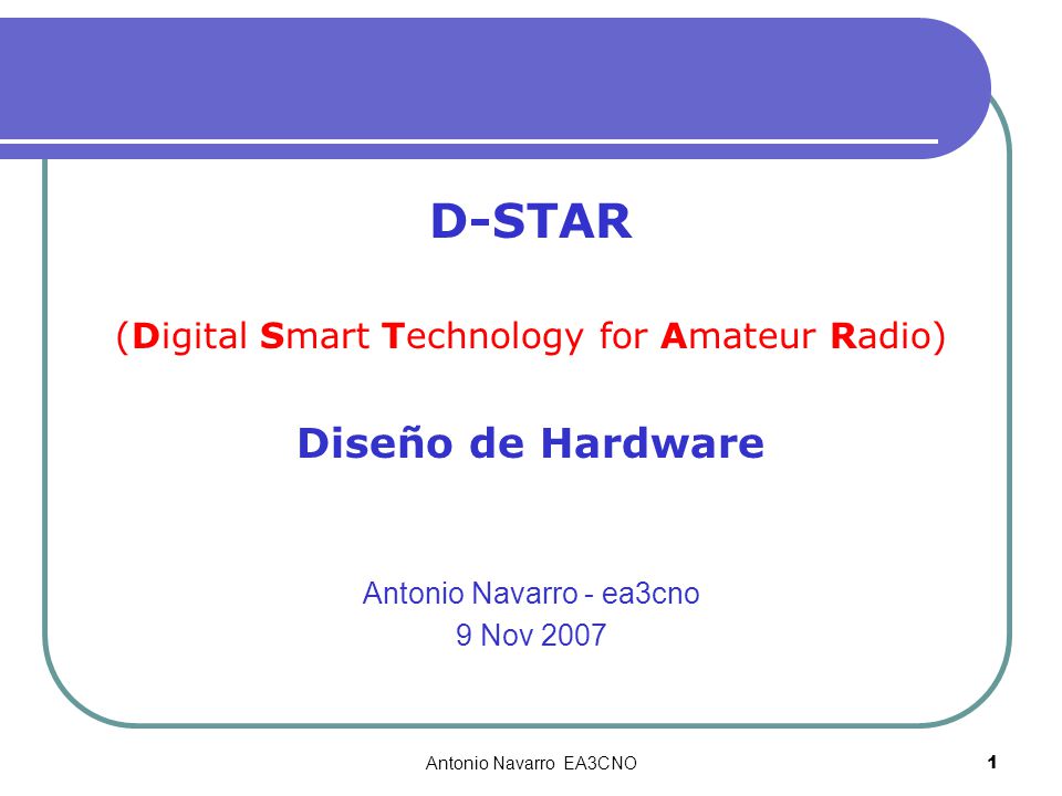 D-STAR Diseño de Hardware (Digital Smart Technology for Amateur Radio)