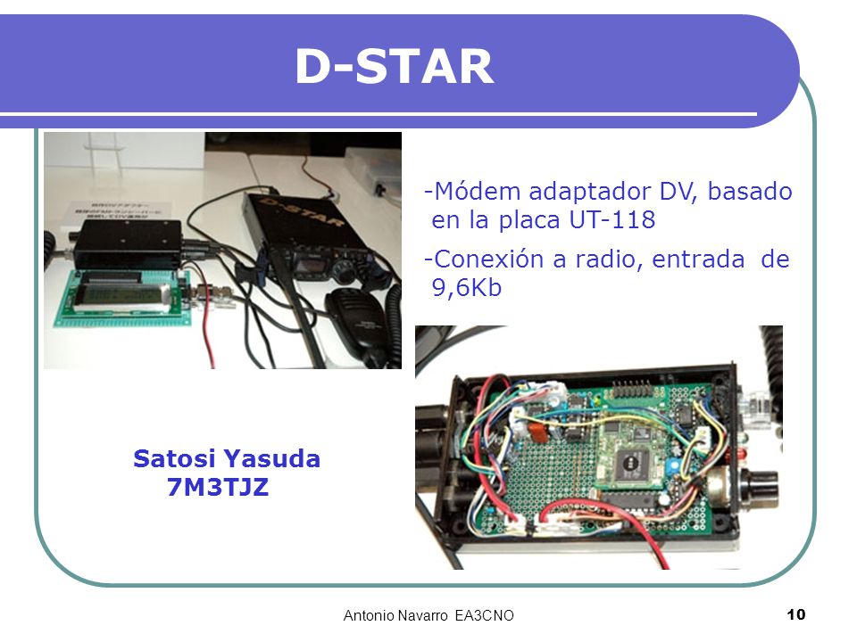 D-STAR Módem adaptador DV, basado en la placa UT-118