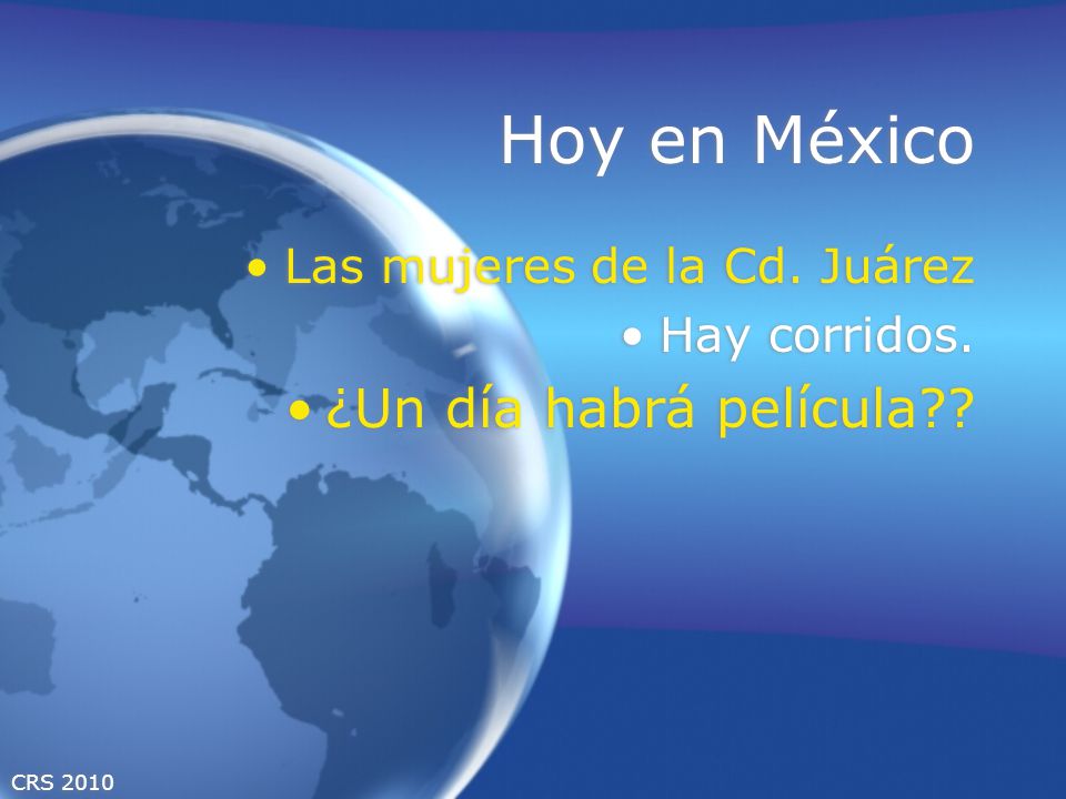 Hoy en México ¿Un día habrá película Las mujeres de la Cd. Juárez