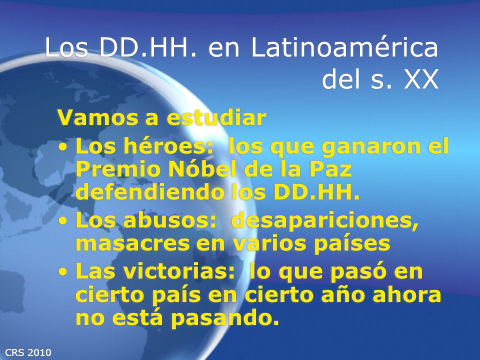 Los DD.HH. en Latinoamérica del s. XX