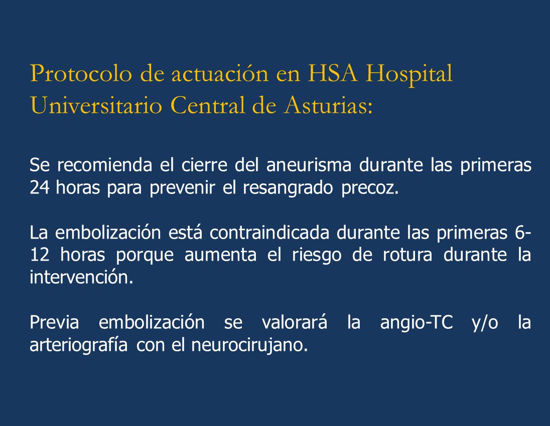 Protocolo de actuación en HSA Hospital Universitario Central de Asturias: