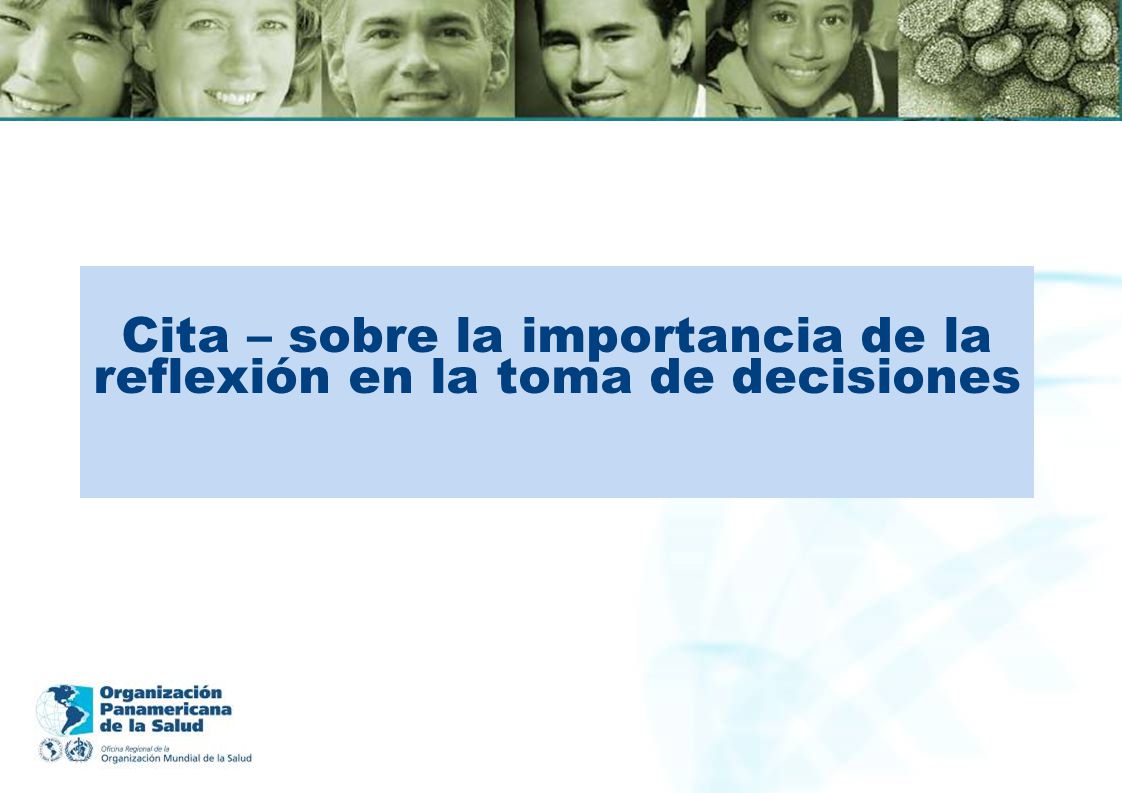 Cita – sobre la importancia de la reflexión en la toma de decisiones