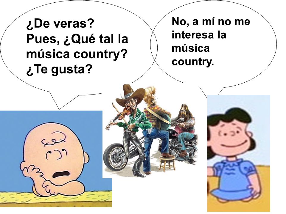 ¿De veras Pues, ¿Qué tal la música country ¿Te gusta