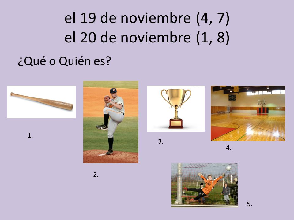 el 19 de noviembre (4, 7) el 20 de noviembre (1, 8)
