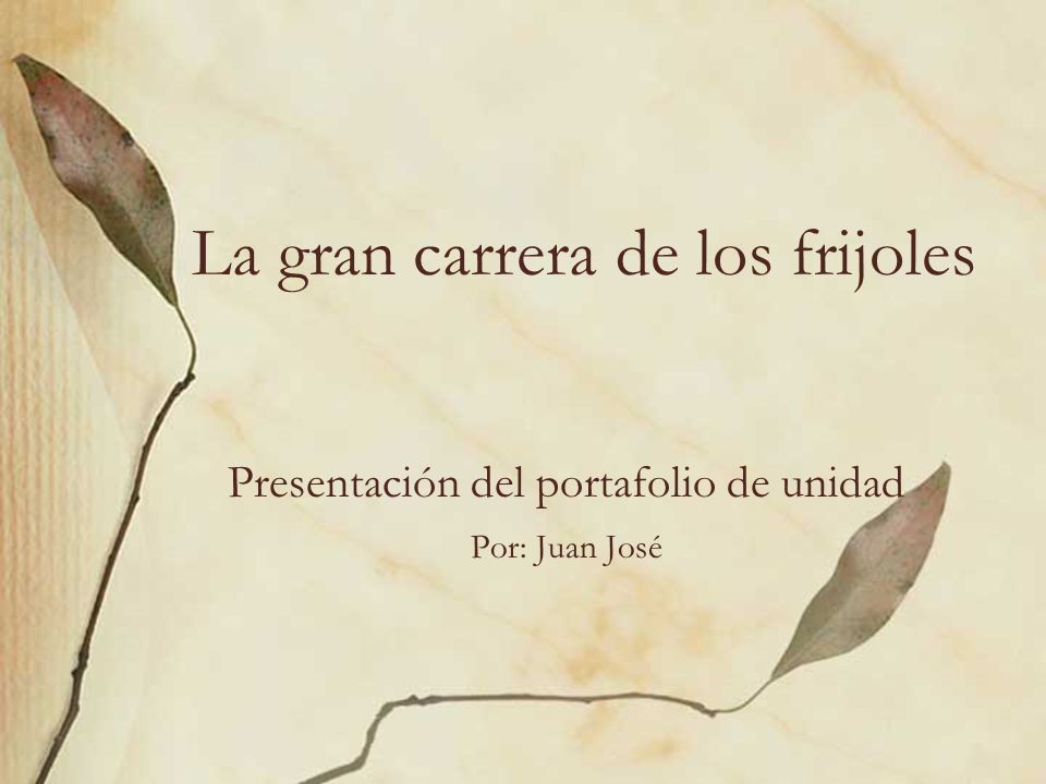La gran carrera de los frijoles
