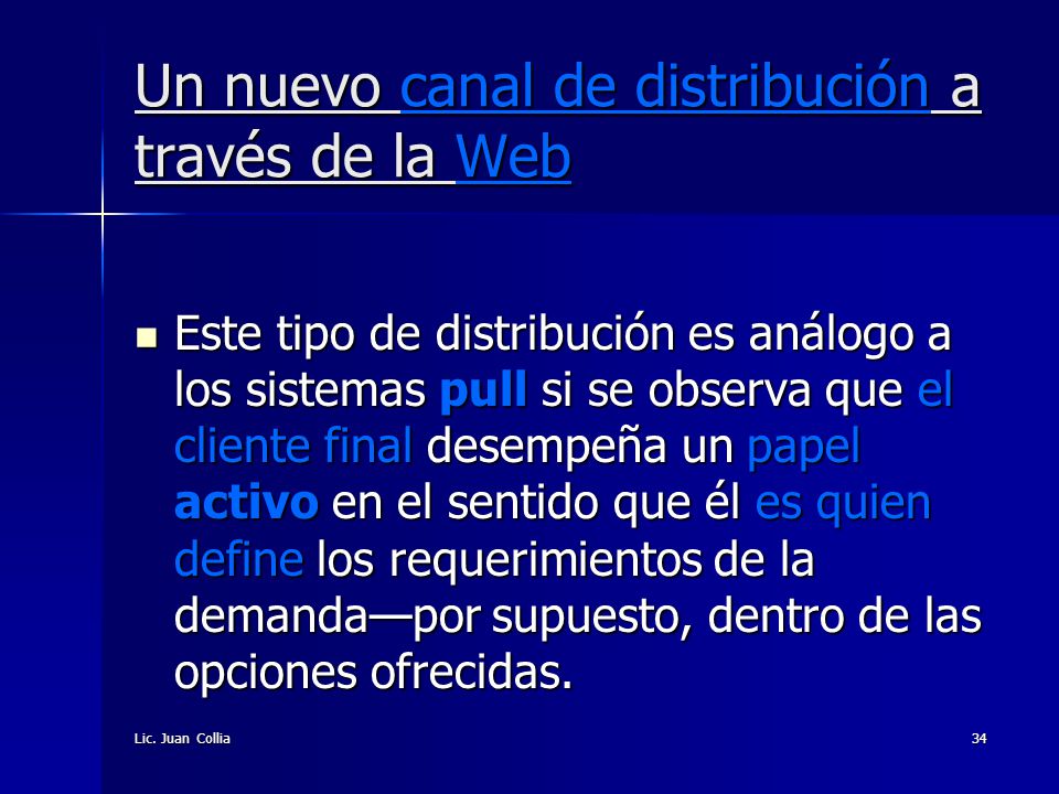 Un nuevo canal de distribución a través de la Web