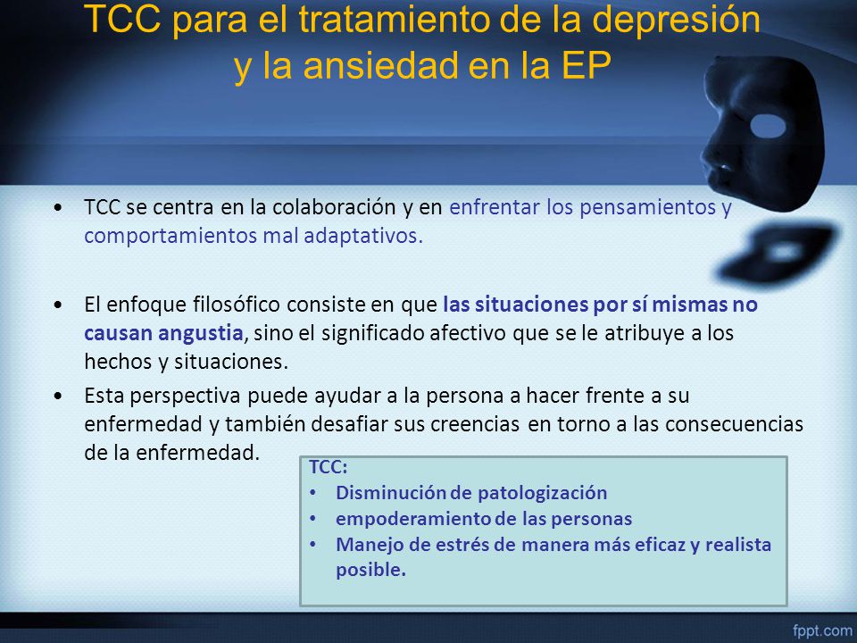 TCC para el tratamiento de la depresión y la ansiedad en la EP