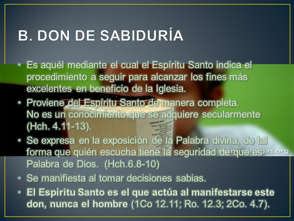 B. DON DE SABIDURÍA