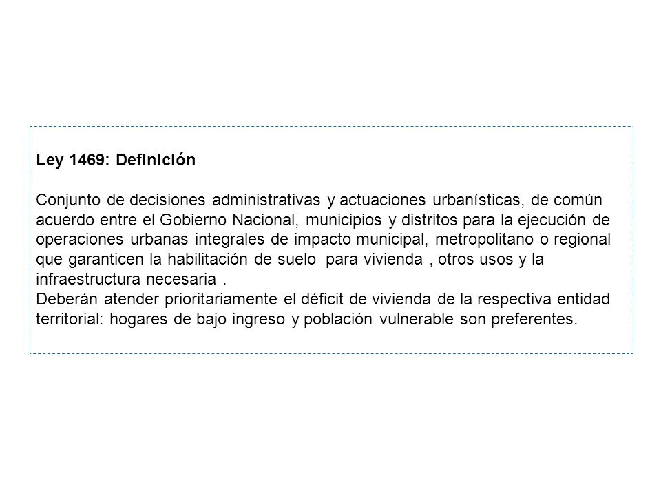 Ley 1469: Definición