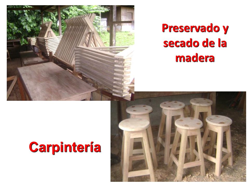 Preservado y secado de la madera