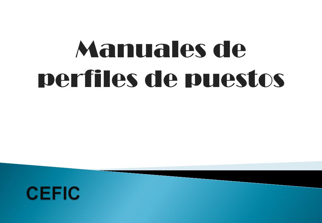 Manuales de perfiles de puestos