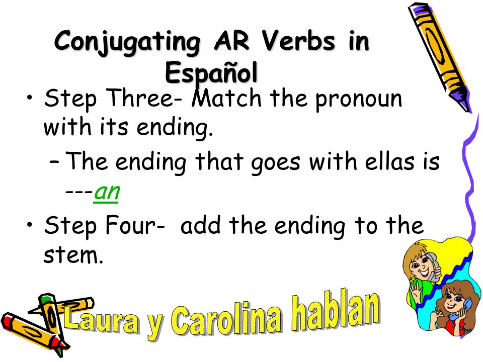 Conjugating AR Verbs in Español