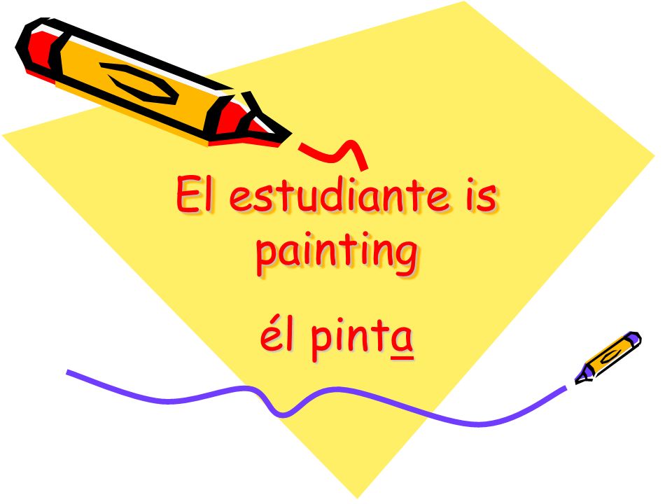 El estudiante is painting