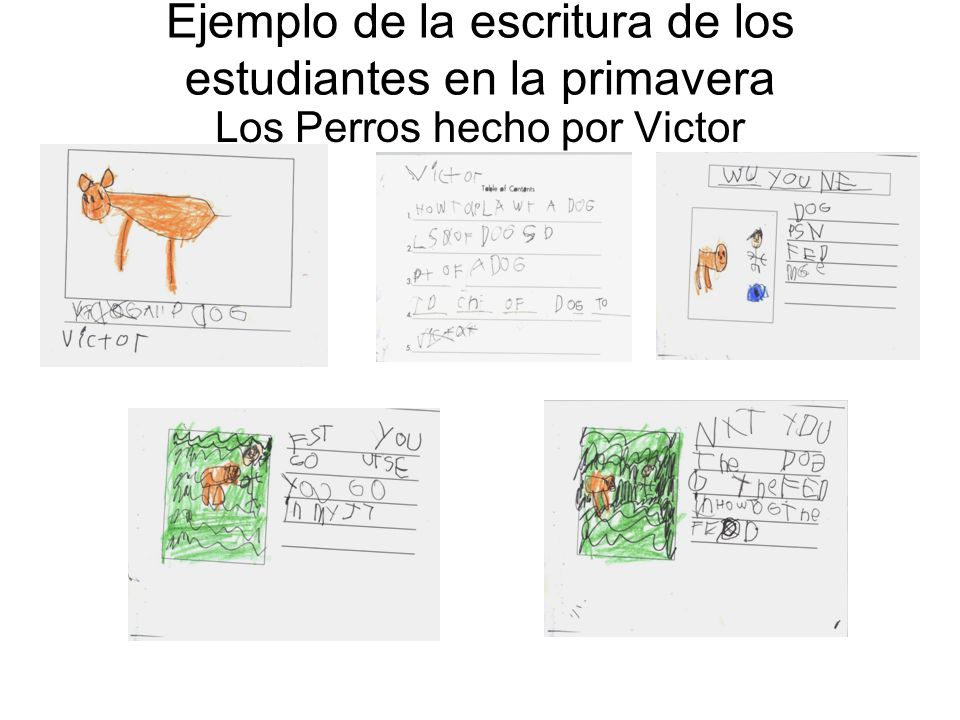 Ejemplo de la escritura de los estudiantes en la primavera