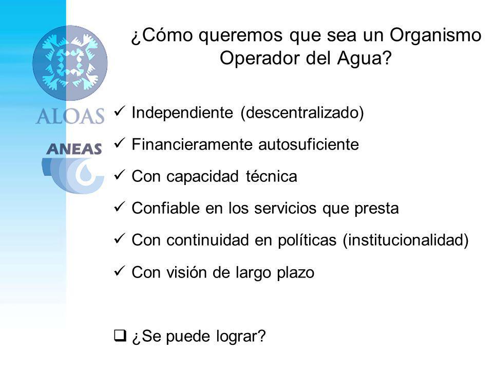 ¿Cómo queremos que sea un Organismo Operador del Agua