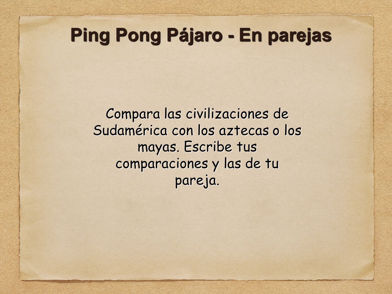 Ping Pong Pájaro - En parejas