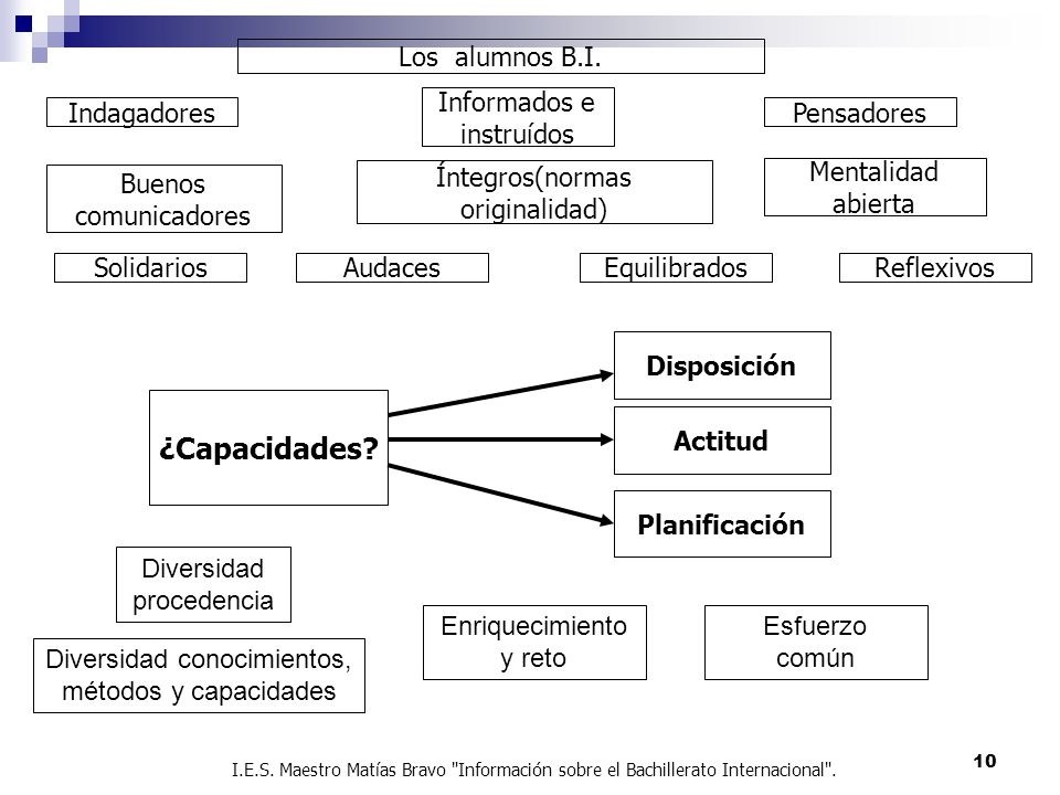 ¿Capacidades Los alumnos B.I. Indagadores Informados e instruídos