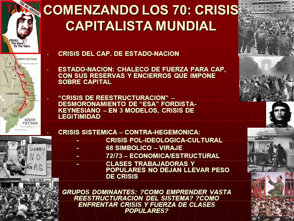 COMENZANDO LOS 70: CRISIS CAPITALISTA MUNDIAL