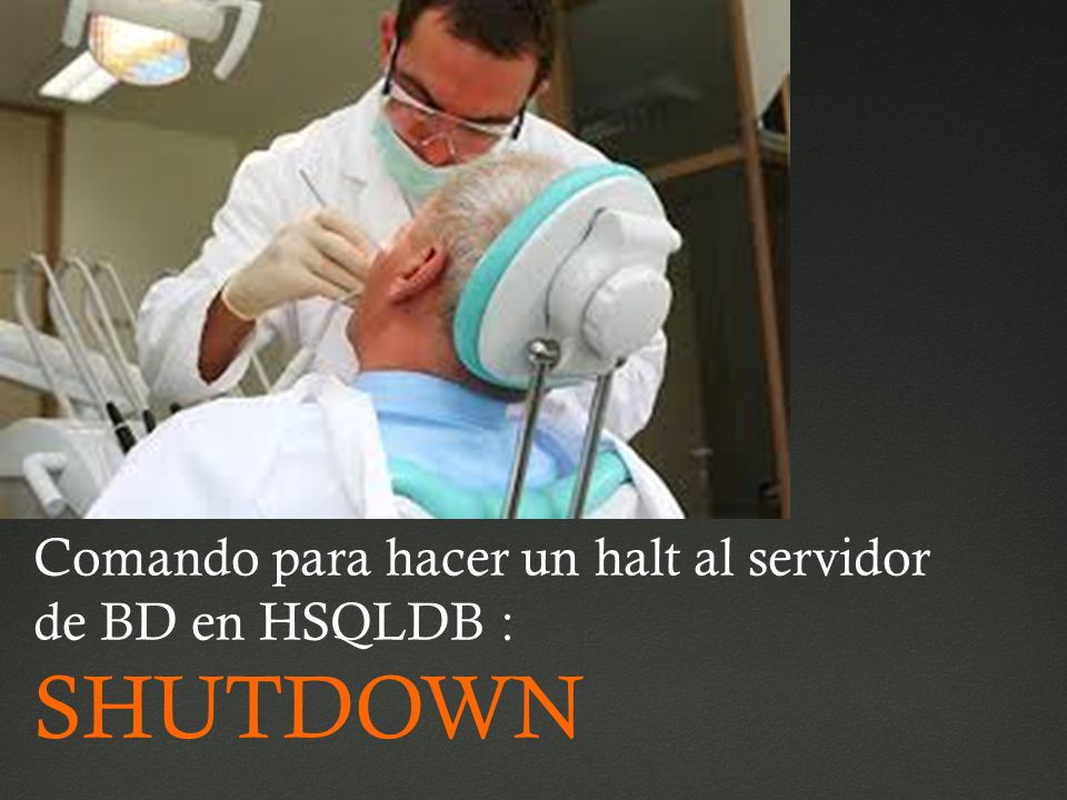 Comando para hacer un halt al servidor de BD en HSQLDB :