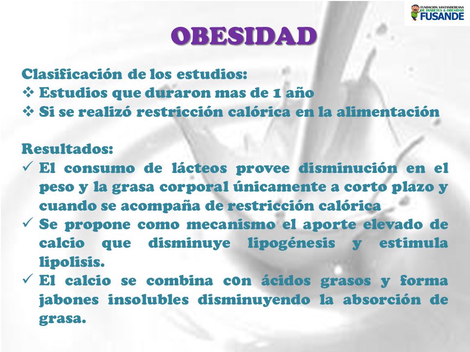 OBESIDAD Clasificación de los estudios: